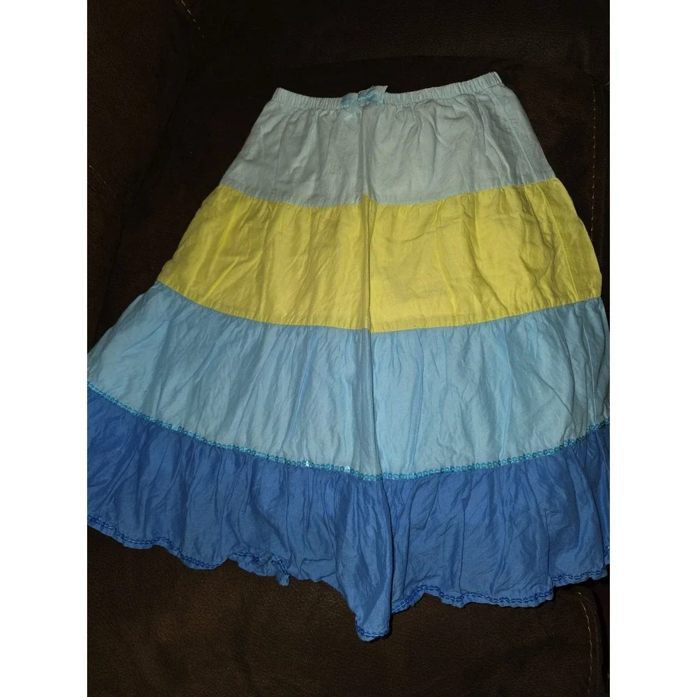 Gymboree rainbow cabana make a splash top and long‎ skirt size 5